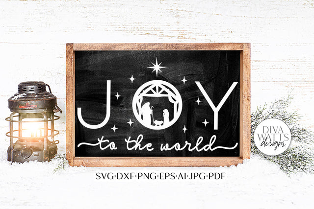 Joy To The World SVG | Christian Nativity Christmas Design SVG Diva Watts Designs 
