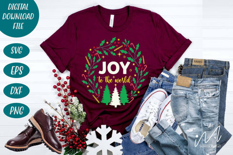 Joy to the world svg, Christmas svg, Christmas shirt svg, Christmas Cricut, Christmas tree svg SVG Isabella Machell 
