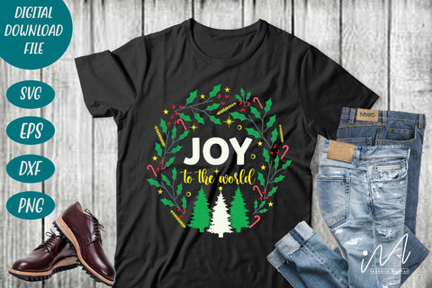 Joy to the world svg, Christmas svg, Christmas shirt svg, Christmas Cricut, Christmas tree svg SVG Isabella Machell 