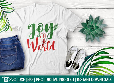 Joy To The World SVG Cut File, Christmas Svg, Tshirt Design SVG ETC Craft 