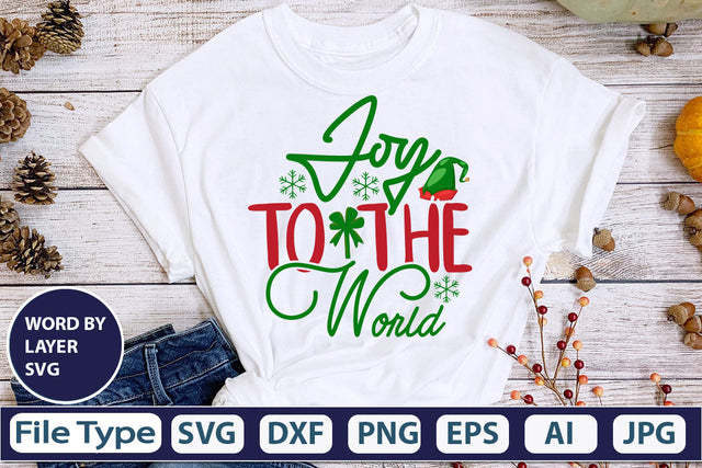 Joy To The World SVG Cut File SVGs,quotes-and-sayings,food-drink mini-bundles,print-cut,on-sale Clipart Clip Art Sublimation or Vinyl Shirt Design SVG DesignPlante 503 