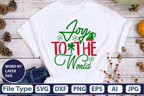 Joy To The World SVG Cut File SVGs,quotes-and-sayings,food-drink mini-bundles,print-cut,on-sale Clipart Clip Art Sublimation or Vinyl Shirt Design SVG DesignPlante 503 