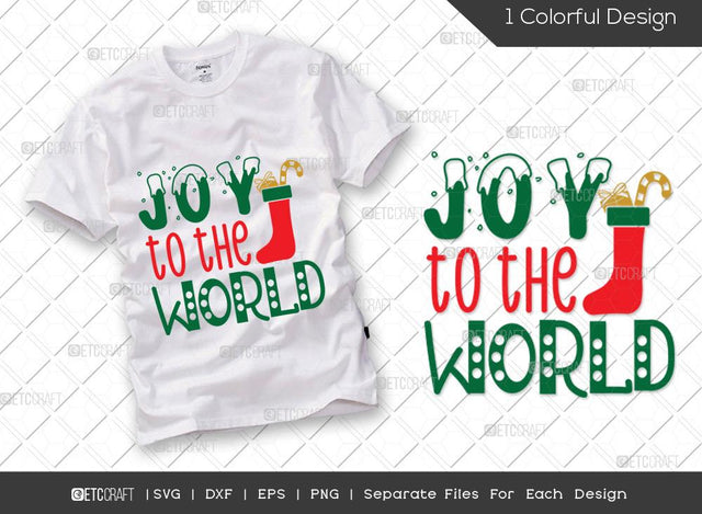 Joy To The World SVG Cut File | Winter Svg | Joy Svg | World Svg | Family Christmas Svg | Merry Christmas Svg | Christmas T-shirt Design SVG ETC Craft 