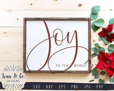Joy to the World SVG Files | Christmas Sign SVG | Farmhouse Christmas SVG | Commercial Use | Cricut | Silhouette | Digital Cut Files (1060933172) SVG Ivan & Co. Designs 