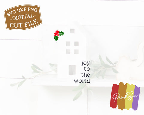 Joy to the World SVG Files, Christmas Svg, Holly Svg, Winter Svg, Holidays Svg, Farmhouse Svg, Commercial Use, Digital Cut Files (1295237582) SVG PinkZou 