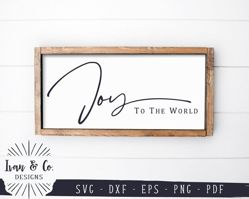 Joy to the World SVG Files | Christmas SVG | Winter SVG | Farmhouse SVG | Wood Sign SVG | Cricut | Silhouette | Commercial Use | Digital Cut Files (1085147496) SVG Ivan & Co. Designs 
