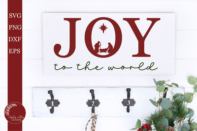 Joy To The World SVG-Manger SVG-Christmas Scene SVG SVG Linden Valley Designs 