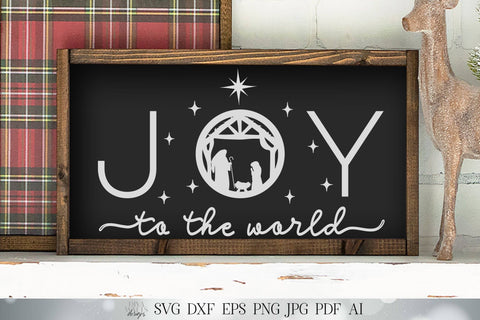 Joy To The World SVG | Nativity SVG | Christian SVG | Christmas svg | Printable dxf and more! SVG Diva Watts Designs 