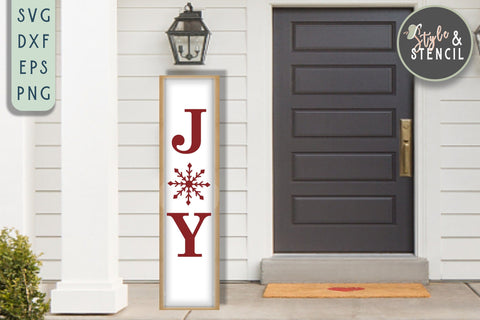 Joy Vertical Porch Sign SVG SVG Style and Stencil 