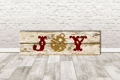 Joy with Bell Porch Sign SVG Risa Rocks It 