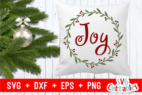 Joy Wreath | Christmas Cut File SVG Svg Cuttables 