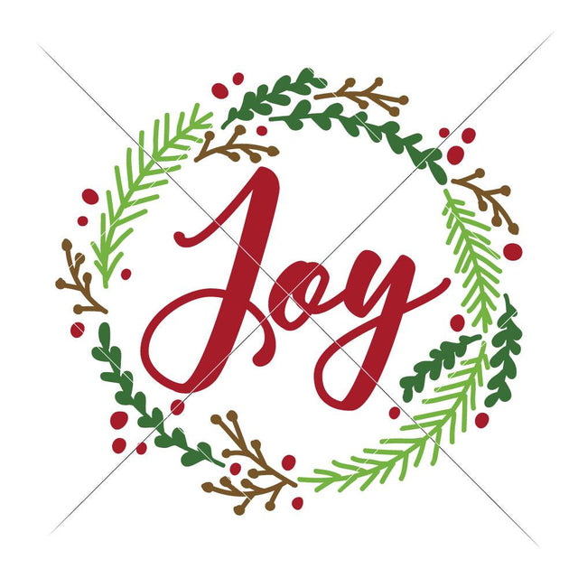 Joy Wreath - Christmas SVG Chameleon Cuttables 