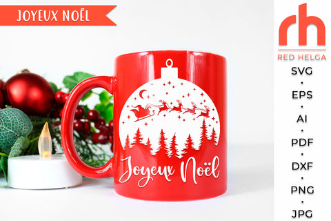 Joyeux Noël SVG - Christmas Forest Cut File SVG RedHelgaArt 