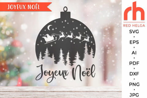 Joyeux Noël SVG - Christmas Forest Cut File SVG RedHelgaArt 