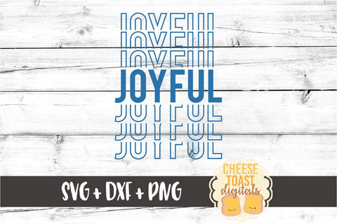 Joyful - Christmas Mirror Word SVG PNG DXF Cut Files SVG Cheese Toast Digitals 