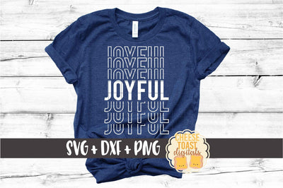 Joyful - Christmas Mirror Word SVG PNG DXF Cut Files SVG Cheese Toast Digitals 