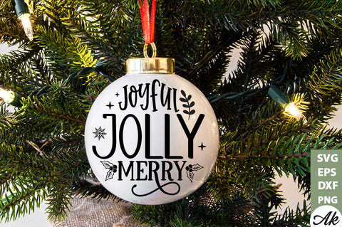 Joyful jolly merry Round Sign SVG akazaddesign 