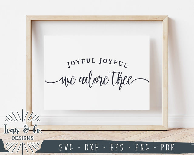 Joyful Joyful We Adore Thee SVG Files | Christmas SVG | Christian SVG | Cricut | Silhouette | Commercial Use | Cut Files (1052051349) SVG Ivan & Co. Designs 