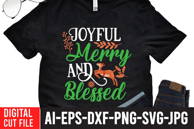 Joyful Merry And Blessed SVG Cut File SVG BlackCatsMedia 