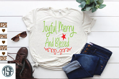 Joyful Merry And Blessed SVG thesvgfactory 