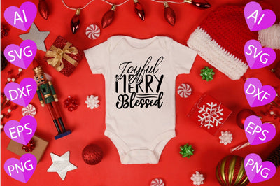 Joyful Merry Blessed SVG CraftlabSvg29 