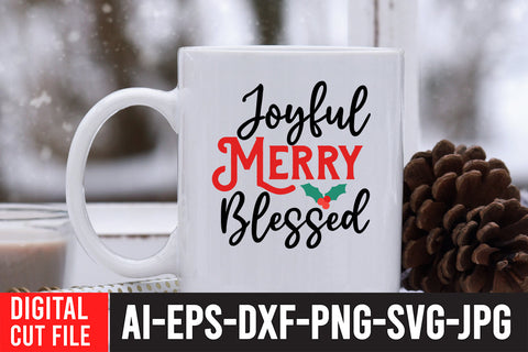 Joyful Merry Blessed SVG Cut File SVG BlackCatsMedia 