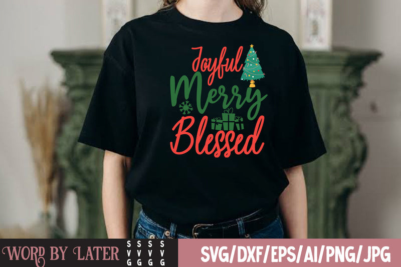Joyful Merry Blessed SVG Cut File SVG BlackCatsMedia 