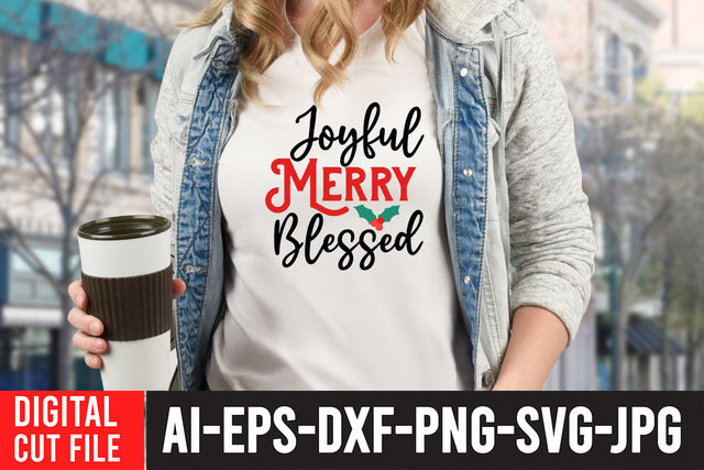 Joyful Merry Blessed SVG Cut File SVG BlackCatsMedia 