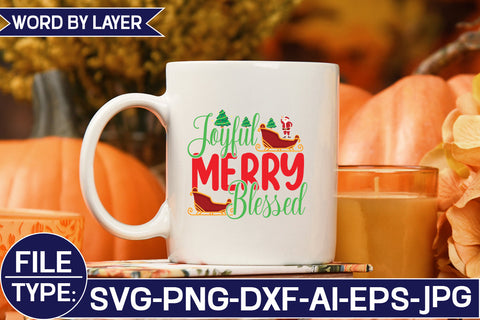 Joyful Merry Blessed SVG Cut File SVG Studio Innate 