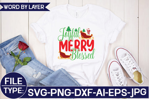Joyful Merry Blessed SVG Cut File SVG Studio Innate 