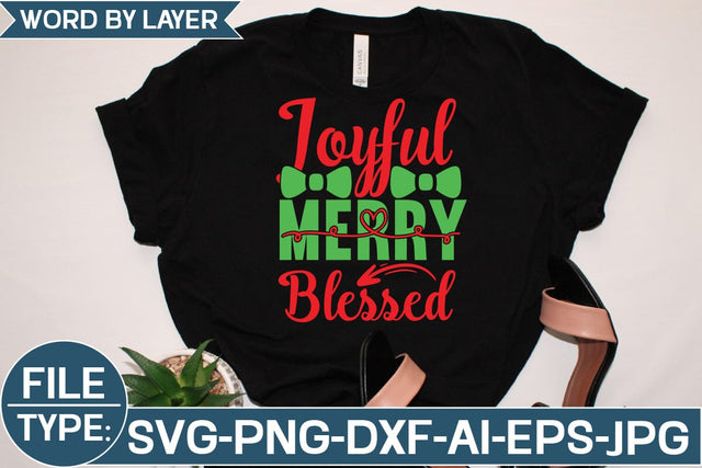 Joyful Merry Blessed SVG Cut File SVG Studio Innate 