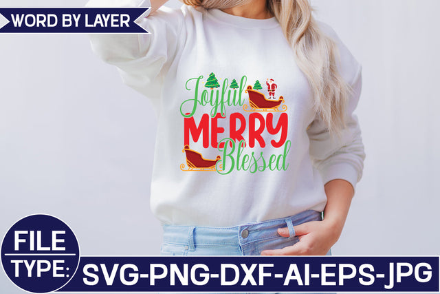 Joyful Merry Blessed SVG Cut File SVG Studio Innate 