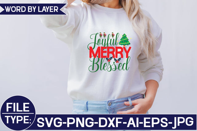 Joyful Merry Blessed SVG Cut File SVG Studio Innate 