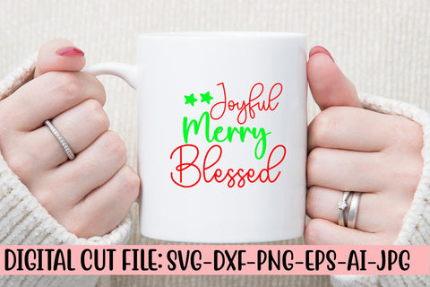 Joyful Merry Blessed SVG Cut File SVG Syaman 