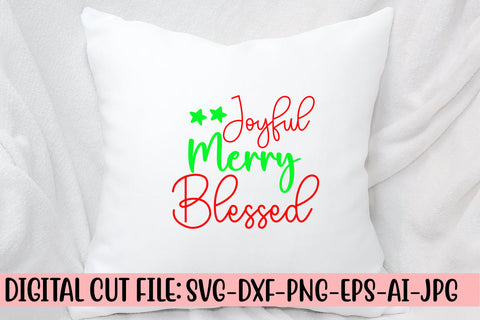 Joyful Merry Blessed SVG Cut File SVG Syaman 