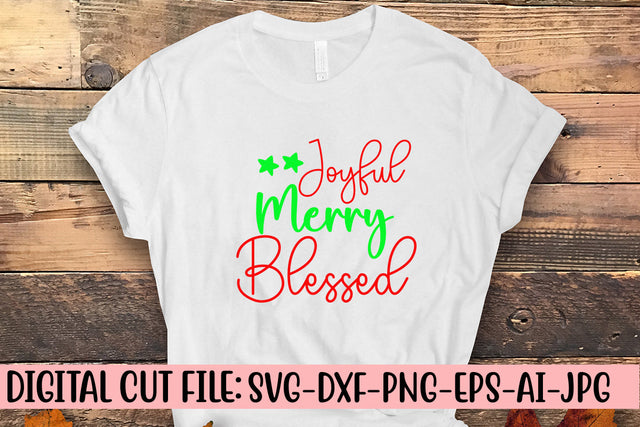 Joyful Merry Blessed SVG Cut File SVG Syaman 