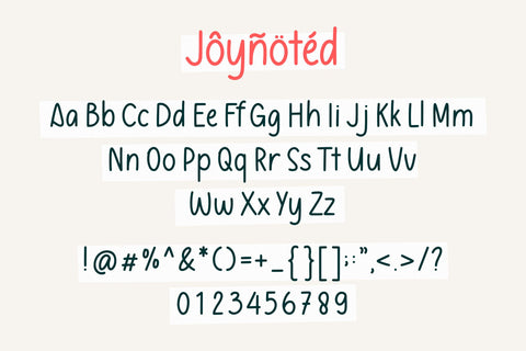 Joynoted Font Allouse.Studio 