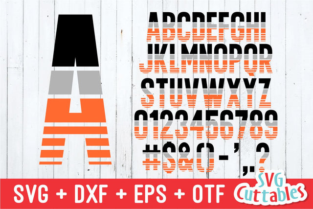 JP Athletic Stripe Font SVG Svg Cuttables 