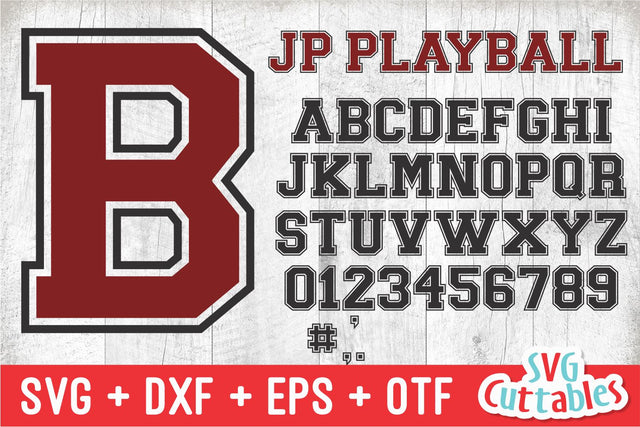 JP Play Ball Font Font Svg Cuttables 