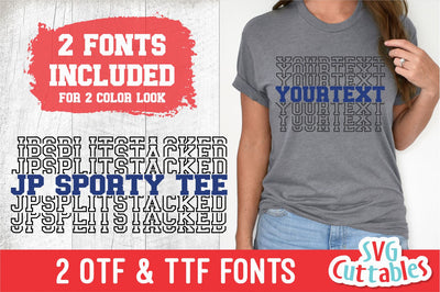 JP Split Stack font - otf - ttf - Mirrored Font - Athletic Font - Sporty Font - Collegiate Font - Silhouette - Cricut - Digital Download SVG Svg Cuttables 