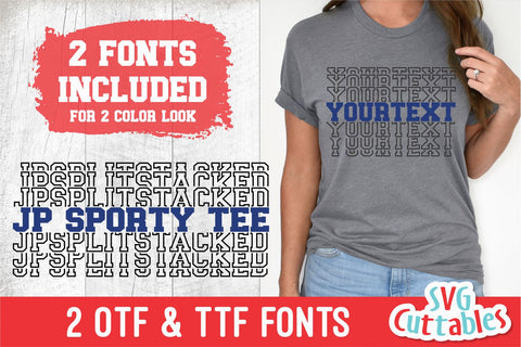 JP Split Stack font - otf - ttf - Mirrored Font - Athletic Font - Sporty Font - Collegiate Font - Silhouette - Cricut - Digital Download SVG Svg Cuttables 