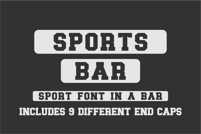 JP Sports Bar Font - Athletic Font - Sporty Font - otf - Open Type Font - Collegiate Font - Silhouette - Cricut - Digital Download Font Svg Cuttables 