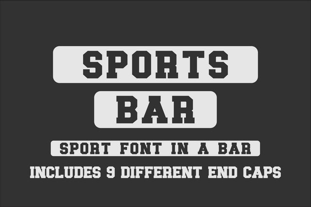JP Sports Bar Font - Athletic Font - Sporty Font - otf - Open Type Font - Collegiate Font - Silhouette - Cricut - Digital Download Font Svg Cuttables 