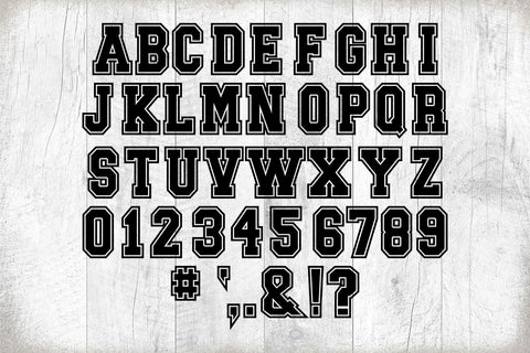 JP Sporty Tee Condensed Outlined Font Svg Cuttables 