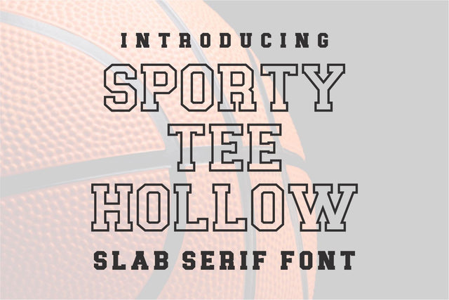 JP Sporty Tee Hollow Font Svg Cuttables 