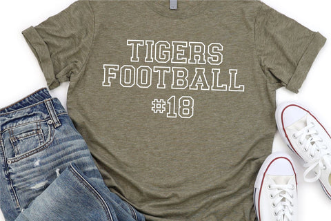 JP Sporty Tee Hollow Font Svg Cuttables 