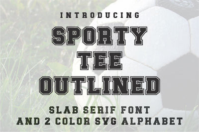 JP Sporty Tee Outlined Font and Alphabet Font Svg Cuttables 