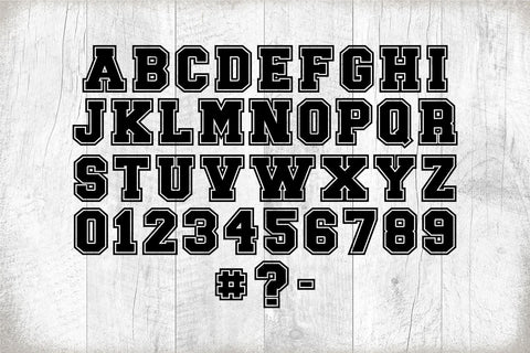 JP Sporty Tee Outlined Font and Alphabet Font Svg Cuttables 