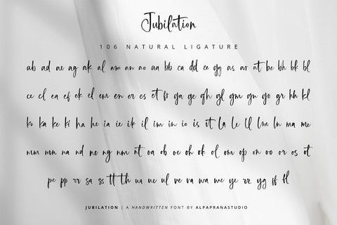 Jubilation - Handwritten Font Font Alpaprana Studio 