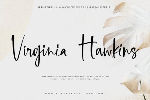 Jubilation - Handwritten Font Font Alpaprana Studio 